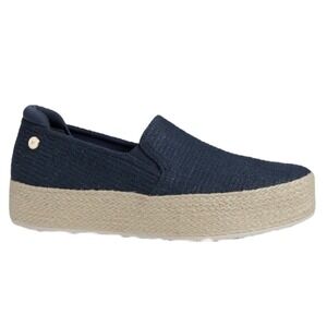 Skechers Bobs Martha Stewart Navy Blue Canvas Espadrille  Sneakers Women Size 10